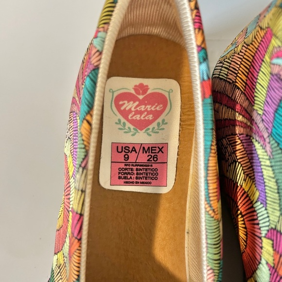 Marie Lala Multicolor Vibrant Slip-On Platform Espadrilles Shoes - Picture 4 of 6